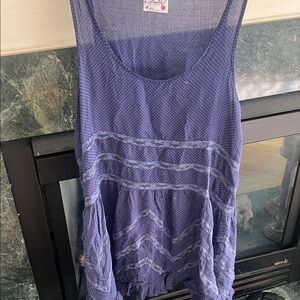 Free People Lavender Lace Tank Top